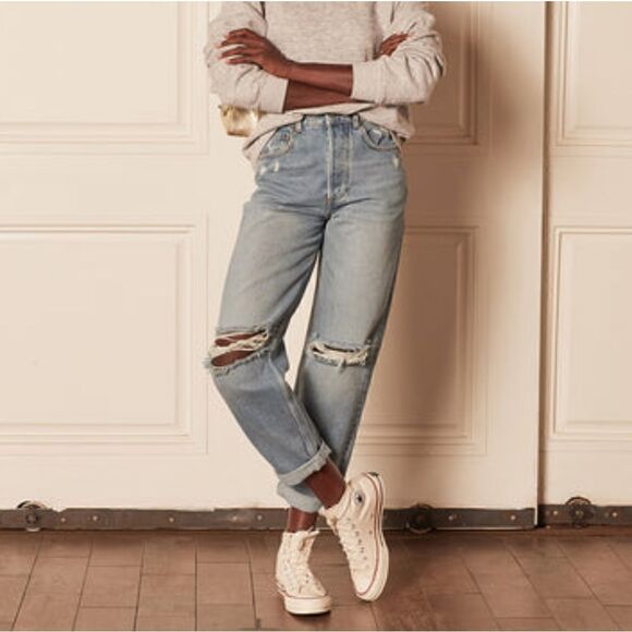 Boyish The Toby High Waisted Tapered Jeans in Great Dictator Size 27 NWT - Picture 2 of 13